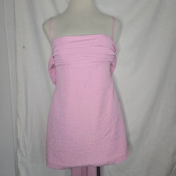 By Johnny Marilyn Bow Back Mini Dress Pink Size 12 - Picture 2 of 7